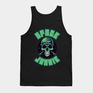 Space Junkie Logo Green Tank Top